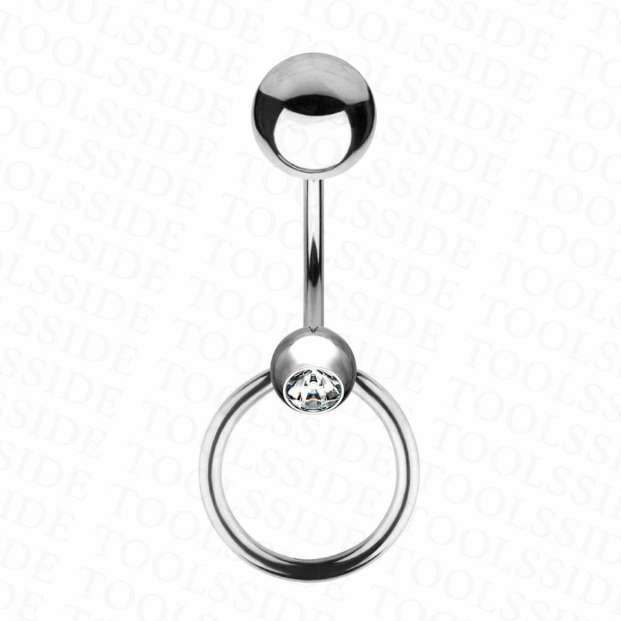 TOOLSSIDE Toolsside Vertical Hood Piercing Jewelry For Women With A Unique Design - Belly Button Ring, Vch Jewelry Hood, Stainless Steel Belly Button Rings, Vch Piercing Jewelry 14G, Belly Button Piercing | Body Piercing Barbells