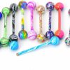 CrazyPiercing Crazypiercing 10 Pack 19Mm 14G Tongue Rings Colorful Nipple Ring Straight Barbells Surgical Steel Body Piercing Jewelry | Body Piercing Barbells