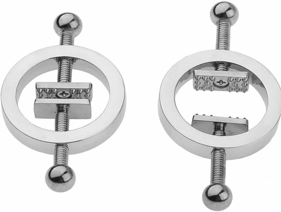 Pingyongchang Pingyongchang 2Pcs Nipple Rings Stainless Steel Clip On Nipple Rings Shield Rings Adjustable Barbell Ring Bar Nipple Rings Body For Women No Piercing Jewelry | Body Piercing Barbells