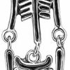 Pierced Owl Pierced Owl - 14Ga Stainless Steel Skeleton Dangling Belly Ring | Body Piercing Barbells