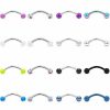 Ftovosyo Ftovosyo 24-48Pcs 16G Surgical Steel Snake Eyes Tongue Ring Curved Barbell Snake Bite Piercing Jewelry For Women Men | Body Piercing Barbells