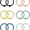 SCERRING Scerring 12Pcs 18G Nose Hoop Lip Eyebrow Tongue Helix Tragus Cartilage Septum Piercing Ring | Body Piercing Barbells