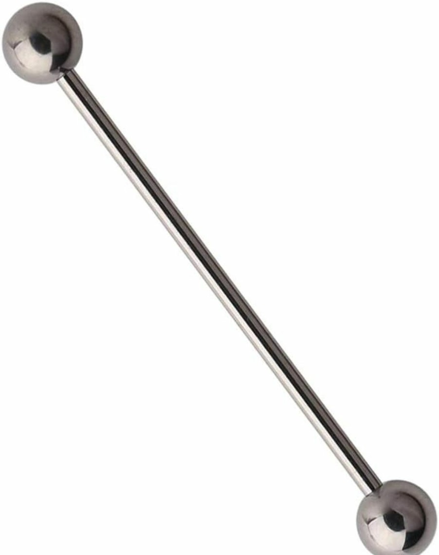 Ruifan Ruifan 1Pc Grade 23 Titanium Industrial Barbell Cartilage Earring Body Piercing 14 Gauge 1.5 Inch(38Mm) | Body Piercing Barbells