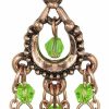 Forbidden Body Jewelry Forbidden Body Jewelry Surgical Steel Vintage Chandelier Dangle Belly Button Ring With Jade Colored Tear Drop Beads | Body Piercing Barbells