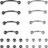 Dyknasz Dyknasz 20G 16G Eyebrow Piercing Jewelry Stainless Steel Vertical Labret Lip Jewelry Curved Barbell Rook Piercing Jewelry Small Belly Button Ring For Women Men | Body Piercing Barbells