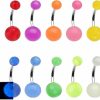 FLOGWE Flogwe 10Pcs Belly Button Rings Glow In The Dark Belly Rings 14G Candy Color Belly Button Barbells Colorful Belly Button Piercing Jewellery For Women Men | Body Piercing Barbells