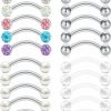 FECTAS Fectas 16G Rook Daith Earrings Small Belly Rings Eyebrow Ring Barbell Body Piercing Jewelry Seleted Len 8Mm Or 10Mm | Body Piercing Barbells