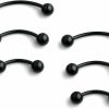 Ruifan Ruifan 3Prs(6Pcs) Surgical Steel Tiny Curved Eyebrow Ear Navel Belly Lip Ring Barbell Piercing Jewelry 20G 6Mm/8Mm/10Mm | Body Piercing Barbells