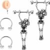 FLOGWE Flogwe 14G/16G 316L Industrial Barbell Cartilage Earring Surgical Steel Industrial Barbell Cartilage Earring Body Piercing Jewelry For Women Mens… | Body Piercing Barbells