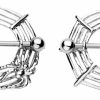 Pierced Owl Pierced Owl 14Ga Surgical Steel Spider Web Nipple Shields, Sold As Pair | Body Piercing Barbells