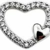 Excepro Excepro Heart Industril Piercing Jewelry Punk Chain Stainless Steel 14G Industril Barbell 1Pc | Body Piercing Barbells