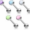 WILDKLASS Wildklass 5 Pcs Value Pack Illuminating Stone Set 316L Surgical Steel Barbells | Body Piercing Barbells