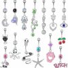 TAMHOO Tamhoo 15Pcs 14G Stainless Steel Belly Button Rings For Women With Aaa Cubic Zirconia | Body Piercing Barbells