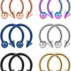 Ruifan Ruifan 12Pcs 14G Surgical Steel Nose Septum Horseshoe Hoop Earring Eyebrow Tragus Lip Piercing Ring | Body Piercing Barbells