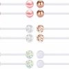 FECTAS Fectas 14G Nipple Rings Tongue Rings Clear Acrylic Flexible Straight Piercing Barbells 12Pcs | Body Piercing Barbells