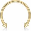 Lavari Jewelers 14 Gauge Circular Horseshoe Barbell Lip Eyebrow Belly Nipple Ring In 14K Yellow Gold 5/8 Inches By Lavari Jewelers | Body Piercing Barbells