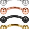 Ruifan Ruifan 14G 12Mm Surgical Steel Eyebrow Snake Eyes Tongue Navel Belly Ring Body Piercing Jewelry 2-6Pcs | Body Piercing Barbells