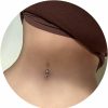 Fanquility Fanquility Belly Button Ring Rhinestones Cross Belly Rings Surgical Steel Belly Rings For Women Dangle Small Belly Button Rings Dainty Cross Dangle Belly Piercing Jewelry | Body Piercing Barbells