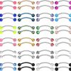 CrazyPiercing Crazypiercing 14G Stainless Steel Eyebrow Ring, 48Pcs Curved Barbell Piercing Jewelry Snake Eyes Tongue Rings Nipple Rings Earrings Curved Eyebrow Jewelry For Women Men | Body Piercing Barbells