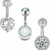 MODRSA Modrsa Short Belly Button Ring Short Bar Belly Button Rings Surgical Stainless Steel Belly Ring 6Mm Belly Button Rings Short Bar 1/4\" | Body Piercing Barbells