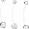 Hoeudjo Hoeudjo 14G 1 1/2 Inch Cz Sports Pregnancy Maternity Flexible Bioplast Long Belly Button Rings Navel Retainer Body Piercing Set Of 3 | Body Piercing Barbells