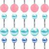 FECTAS Fectas Belly Button Rings 14G Belly Rings Surgical Steel Navel Ring Barbell For Women Girls Body Piercing Jewelry Gold Silver 10Mm 15Pcs | Body Piercing Barbells