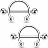 Melighting Melighting Nipple Rings 14G Heart Nipple Piercing Jewelry Stainless Steel 316L 14Mm Nipple Jewelry Body Piercing Jewelry For Women | Body Piercing Barbells