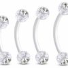 COCHARM Cocharm 6Pcs Plastic Pregnancy Belly Button Rings 14G Acrylic Belly Navel Rings For Women Bioflex Belly Piercing Jewelry | Body Piercing Barbells