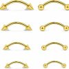 Lcolyoli Lcolyoli Eyebrow Piercing Jewelry Stainless Steel Eyebrow Ring Curved Barbell Vertical Labret Lip Jewelry Rook Daith Earrings Small Belly Button Ring For Women Men | Body Piercing Barbells