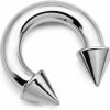 VCMART Vcmart Internally Threaded Spike Circular Barbells Horseshoe 00G-0G-2G-4G-6G-8G-10G-12G 12Mm/16Mm/19Mm 316L Surgical Steel Pierced Body Jewelry Sold Individually | Body Piercing Barbells