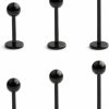 Ruifan Ruifan 6Pcs 20G Labret Monroe Lip Ring Tragus Helix Earring Stud Piercing Jewelry 6Mm 8Mm 10Mm | Body Piercing Barbells