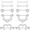 Shakalaka Shakalaka Surgical Steel Nipple Rings Body Piercing Jewelry For Women With Cute Heart 14G | Body Piercing Barbells