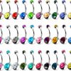 Outee Outee 30 Pcs 14G Belly Button Rings For Women Belly Bars Stainless Steel Navel Piercing Jewelry | Body Piercing Barbells