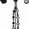 COCHARM Cocharm Black Dangle Belly Button Rings 14G Halloween Dangle Belly Button Rings Black Gothic Design | Body Piercing Barbells