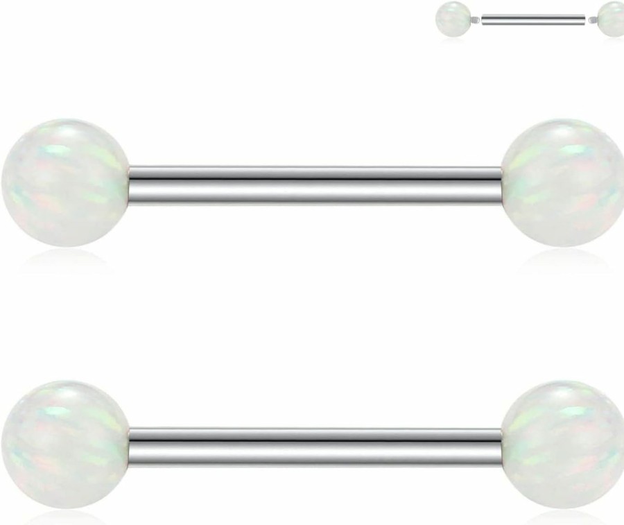 GAGABODY Gagabody Pair 14G 16G G23 Solid Titanium Shield Nipple Rings Nipple Barbell Internally Threaded Nipple Jewelry Tongue Piercing Bridge Piercing Jewelry 12Mm-18Mm | Body Piercing Barbells