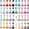 ONESING Onesing 40 Pcs 14G Belly Button Rings Belly Rings For Women Belly Piercing Jewelry Belly Barbells Navel Rings Body Piercing Jewelry Stainless Steel Jewelry Silver Ring Body Bar | Body Piercing Barbells