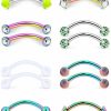 Prjndjw Prjndjw 16G Stainless Steel Eyebrow Rings Piercing Daith Rook Earrings Helix Conch Belly Navel Piercing Jewelry 10Mm Curved Barbell For Women Men | Body Piercing Barbells