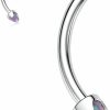 PEAKLINK Peaklink G23 Titanium Eyebrow Piercing Jewelry Eyebrow Rings Curved Barbell 16G Eyebrow Belly Button Ring Navel Rings Rook Daith Earrings Lip Ring Eyebrow Jewelry 6Mm-12Mm | Body Piercing Barbells