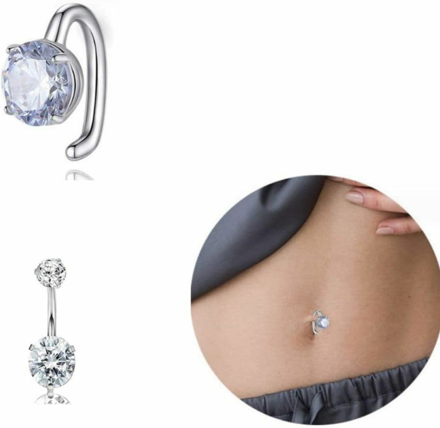 Amazon Pinkpin Stainless Steel Belly Button Rings For Women Cute Belly Ring Dangling Piercing Jewelry Piercings Pack Gift | Body Piercing Barbells