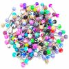 rosenice Rosenice 20Pcs Colorful Women Tongue Ring Bar Stud (Random Color) | Body Piercing Barbells