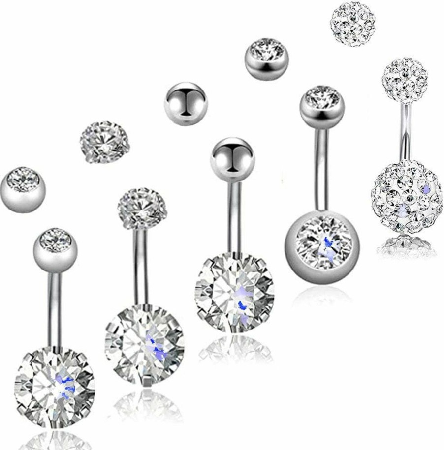 Yeelong Yeelong Belly Button Rings Dangle Surgical Steel Belly Rings Belly Piercing Navel Rings For Women | Body Piercing Barbells