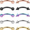 Ruifan Ruifan 10-16Pcs 16G Surgical Steel Eyebrow Ear Navel Belly Lip Ring Body Piercing Jewelry | Body Piercing Barbells