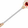 Pierced Republic Pierced Republic 14G Gold Key W/ Heart Gem Industrial Barbell - 14 Gauge Industrial Cartilage Piercing Body Jewelry Silver | Body Piercing Barbells