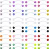 Yaalozei Yaalozei 14G Plastic Snake Eyes Tongue Rings Glow In The Dark Flexible Curved Barbell Extra Long Nipplerings Nipple Tongue Ring Body Piercing Jewelry For Women Men 48Pcs | Body Piercing Barbells