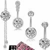 ONESING Onesing 8-12 Pcs 14G Belly Button Rings Belly Rings For Women Cz Opal Navel Rings Belly Piercings Jewelry Belly Barbells Stainless Steel Body Belly Button Piercing Jewelry | Body Piercing Barbells