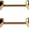 Salwosai 14G Stainless Steel Nipple Rings Solid Heart Straight Barbell Bars Tongue Ring 16Mm(5/8 Inch) Body Piercing Jewelry | Body Piercing Barbells