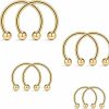 Ruifan Ruifan 8-12Pcs 16G Surgical Steel Cbr Nose Septum Horseshoe Earring Eyebrow Tongue Lip Nipple Helix Tragus Piercing Ring 6-16Mm | Body Piercing Barbells