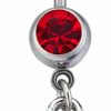 Finmo Belly Button Rings 14G 316L Surgical Steel Cute Cherry Dangle Cubic Zirconia Navel Piercing Jewelry | Body Piercing Barbells