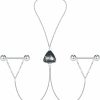 WOSEXYMEN Woymen Nipple Chains With Choker Piercing Body Jewelry Crystal Surgical Steel Nipple Rings 14G Barbells | Body Piercing Barbells