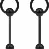 Ruifan Ruifan 14G 3/4Inch Surgical Steel Door Knocker Straight Barbell Nipple Tongue Earring Ring Piercing 2-6Pcs | Body Piercing Barbells